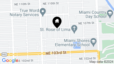 Map of 10570 NE 3rd Ave, Miami Shores FL, 33138