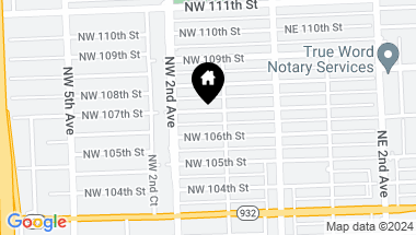 Map of 126 NW 107th St, Miami Shores FL, 33168
