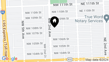 Map of 161 NW 107th St, Miami Shores FL, 33168