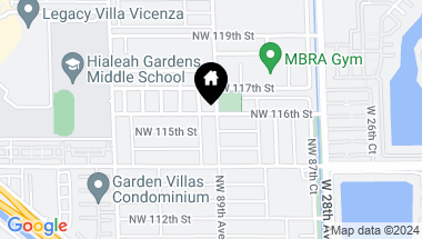 Map of 11540 NW 89th Ave, Hialeah Gardens FL, 33018