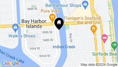 Map of 9481 Bay Harbor Drive # 707, Bay Harbor Islands FL, 33154