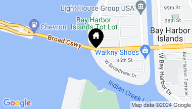 Map of 9540 W Broadview Dr, Bay Harbor Islands FL, 33154