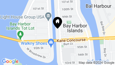 Map of 9700 W Bay Harbor Drive Unit: PH4, Bay Harbor Islands FL, 33154