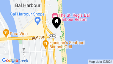 Map of 9601 Collins Ave # 1010, Bal Harbour FL, 33154