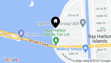 Map of 9814 W Broadview Dr, Bay Harbor Islands FL, 33154