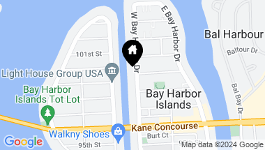 Map of 9900 W Bay Harbor # 301, Bay Harbor Islands FL, 33154