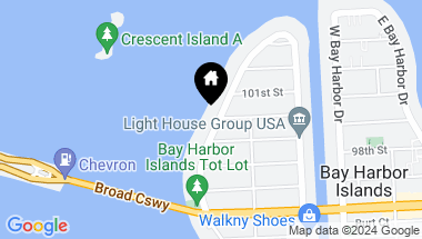 Map of 10000 W Broadview Dr, Bay Harbor Islands FL, 33154