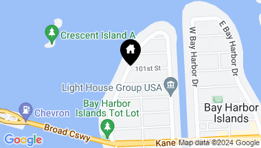 Map of 10055 W Broadview Dr, Bay Harbor Islands FL, 33154