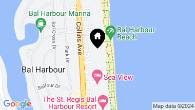 Map of 10155 Collins Ave # 1210, Bal Harbour FL, 33154