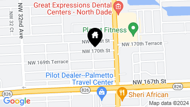 Map of 2780 NW 170th St, Miami Gardens FL, 33056