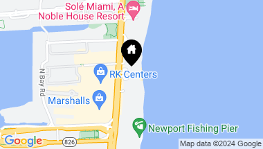 Map of 17001 Collins Ave # 2805, Sunny Isles Beach FL, 33160