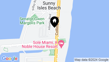 Map of 17550 Collins Avenue # 1502, Sunny Isles Beach FL, 33160