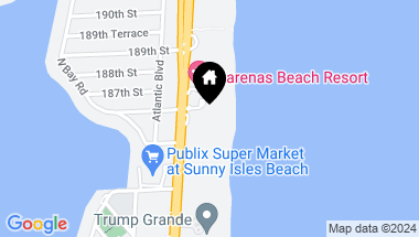 Map of 18555 Collins Ave # 5205, Sunny Isles Beach FL, 33160
