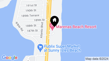 Map of 18683 Collins Ave # 607, Sunny Isles Beach FL, 33160