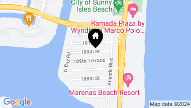 Map of 250 190th St, Sunny Isles Beach FL, 33160