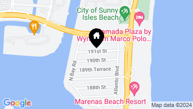 Map of 280 191st Street, Sunny Isles Beach FL, 33160