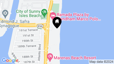 Map of 18975 Collins Ave # 1802, Sunny Isles Beach FL, 33160