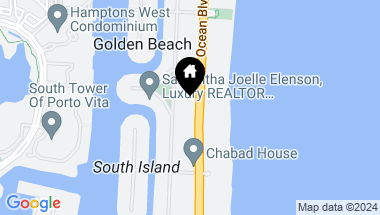 Map of 284 Ocean Blvd, Golden Beach FL, 33160