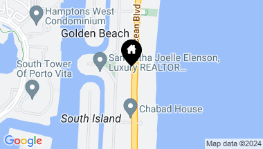 Map of 288 Ocean Blvd, Golden Beach FL, 33160