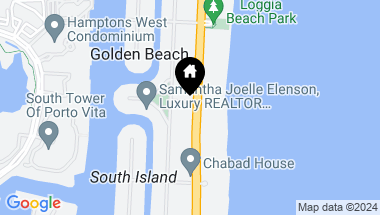 Map of 296 Ocean Blvd, Golden Beach FL, 33160