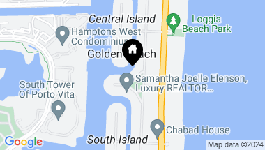 Map of 334 S Parkway, Golden Beach FL, 33160
