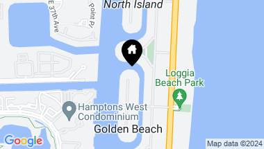 Map of 455 Center Island Drive, Golden Beach FL, 33160
