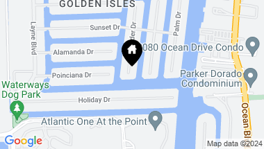 Map of 661 Oleander Dr, Hallandale Beach FL, 33009