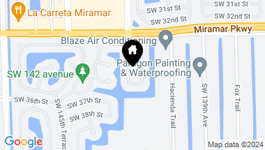 Map of 3561 SW 143rd Ave, Miramar FL, 33027