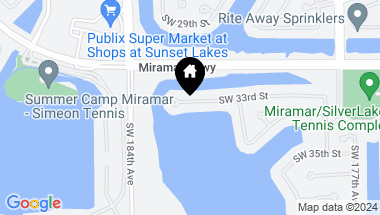 Map of 18282 SW 33rd St, Miramar FL, 33029