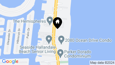 Map of 2000 S Ocean Dr # 2 Unit: PH 2, Hallandale Beach FL, 33009