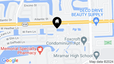 Map of 3399 Foxcroft Rd # 207, Miramar FL, 33025