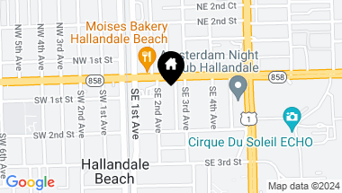 Map of 214 E Blvd, Hallandale Beach FL, 33009