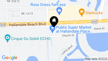 Map of 1400-1484 E Boulevard, Hallandale Beach FL, 33009