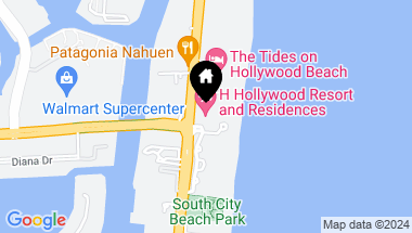 Map of 4111 S Ocean # 1611, Hollywood FL, 33019