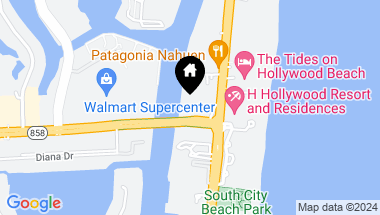 Map of 4010 S Ocean Dr # T4105, Hollywood FL, 33019