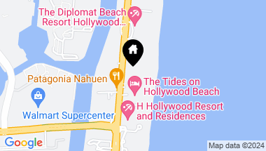 Map of 3801 S Ocean Dr # 8J, Hollywood FL, 33019