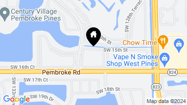 Map of 12750 SW 15 STREET # 105D, Pembroke Pines FL, 33027