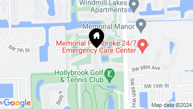 Map of 8940 S Hollybrook Blvd 107, Pembroke Pines FL, 33025