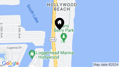 Map of 1201 S Ocean Dr # 802S, Hollywood FL, 33019