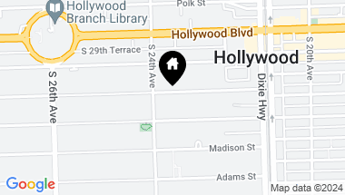 Map of 2316 Jackson Street 1, Hollywood FL, 33020