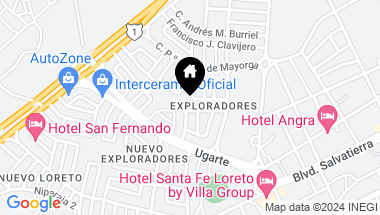 Map of Calle Preparatoria, Contreras Apartments, Loreto