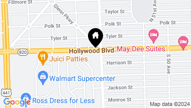 Map of 5606 Hollywood Blvd, Hollywood FL, 33021