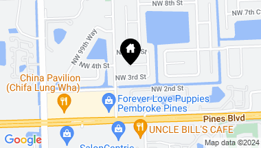Map of 9711 NW 3rd St, Pembroke Pines FL, 33024