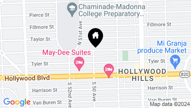 Map of 4938 Polk St, Hollywood FL, 33021