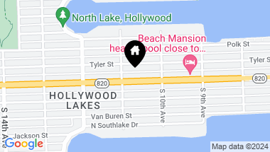 Map of 1045 Hollywood Blvd, Hollywood FL, 33019