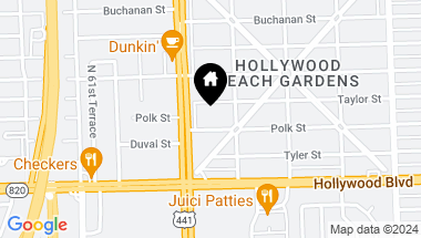 Map of 5931 Polk St, Hollywood FL, 33021