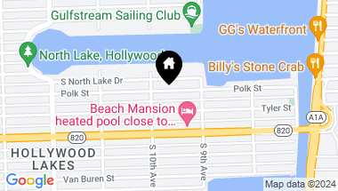 Map of 938 Polk St, Hollywood FL, 33019