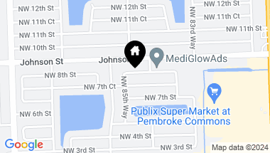 Map of 8540 NW 8th St, Pembroke Pines FL, 33024