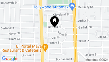 Map of 6129 Hayes St, Hollywood FL, 33024
