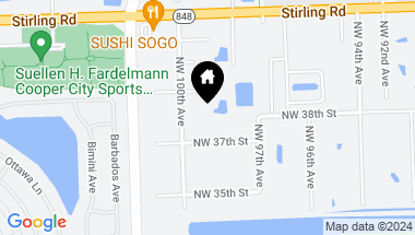 Map of 3800 NW 100th Ave, Cooper City FL, 33024